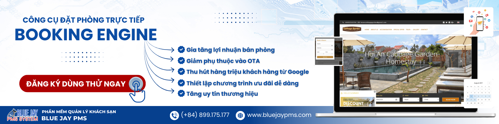 Đăng ký sử dụng booking engine Công cụ đặt phòng trực tiếp Booking Engine