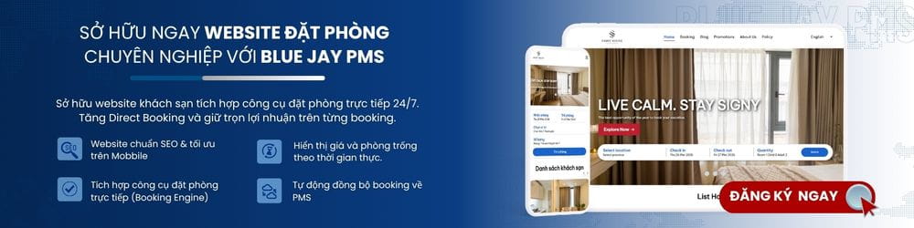 Giải pháp website tích hợp công cụ đặt phòng - Blue Jay PMS Giải pháp website tích hợp công cụ đặt phòng - Blue Jay PMS
