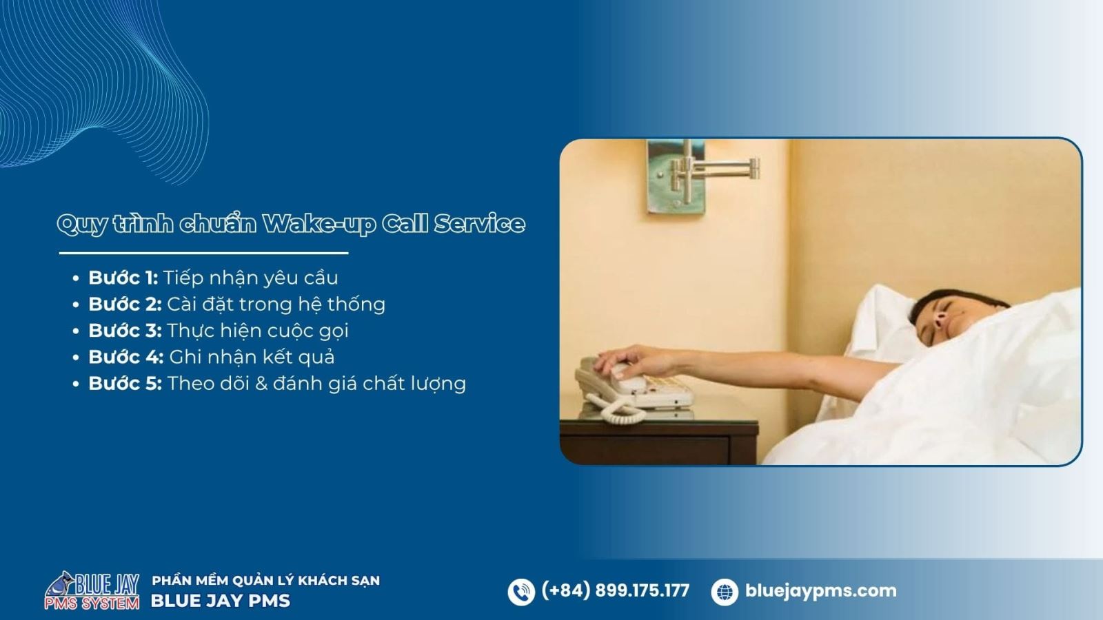 Gợi ý quy trình cung cấp dịch vụ Wake-up Call Service Wake-up Call Service